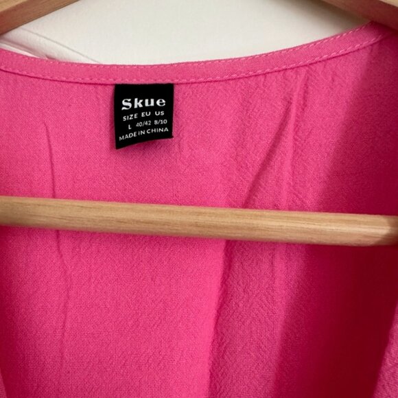 Women's Shirt Dolman Sleeve Ruffle Asymmetrical Hem Smock Dress (Size : Medium) - Picture 8 of 9